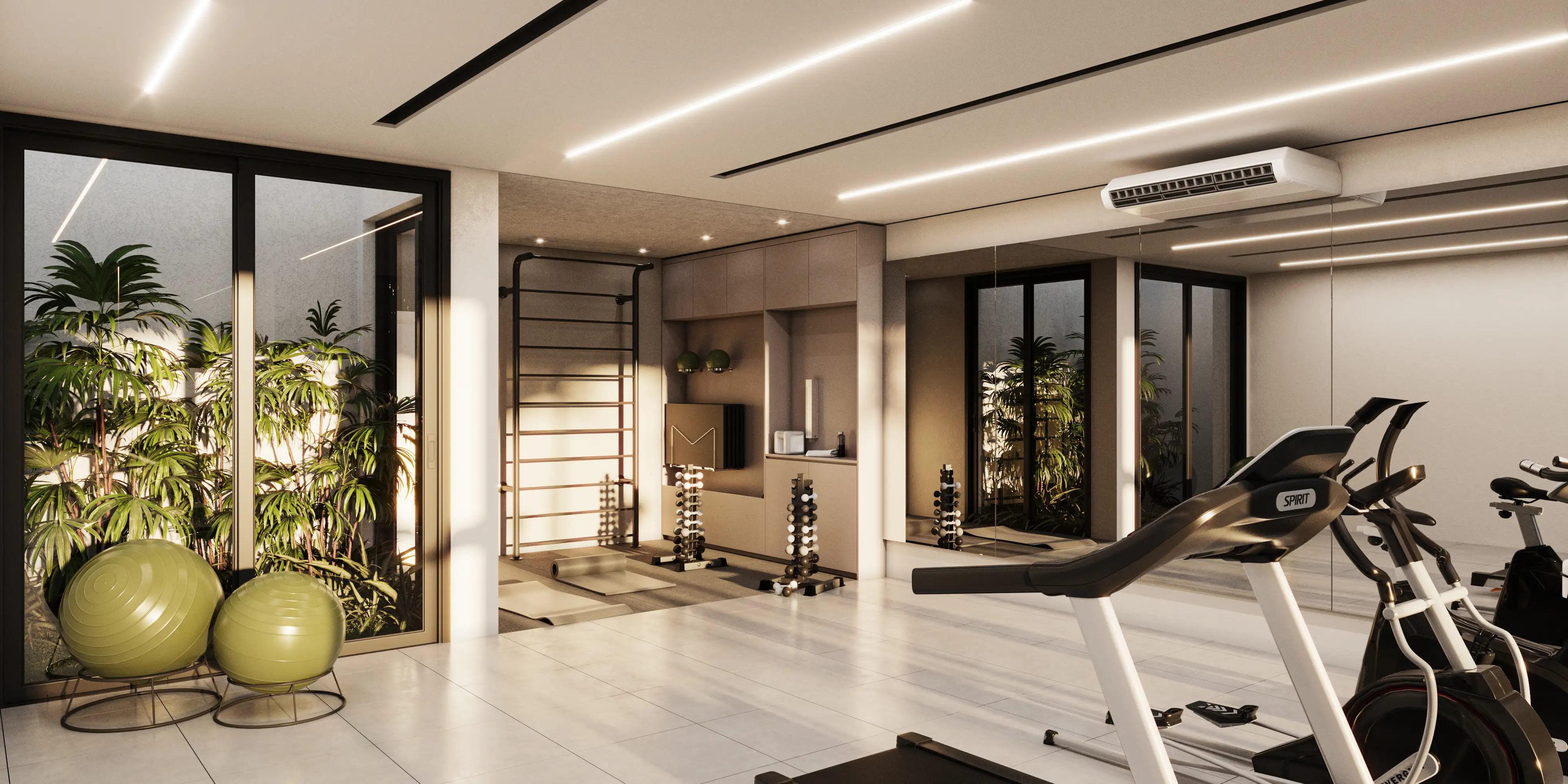 Academia interna do condomínio Las Casas